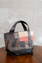 パッチワークバッグ　レザーバッグ K108