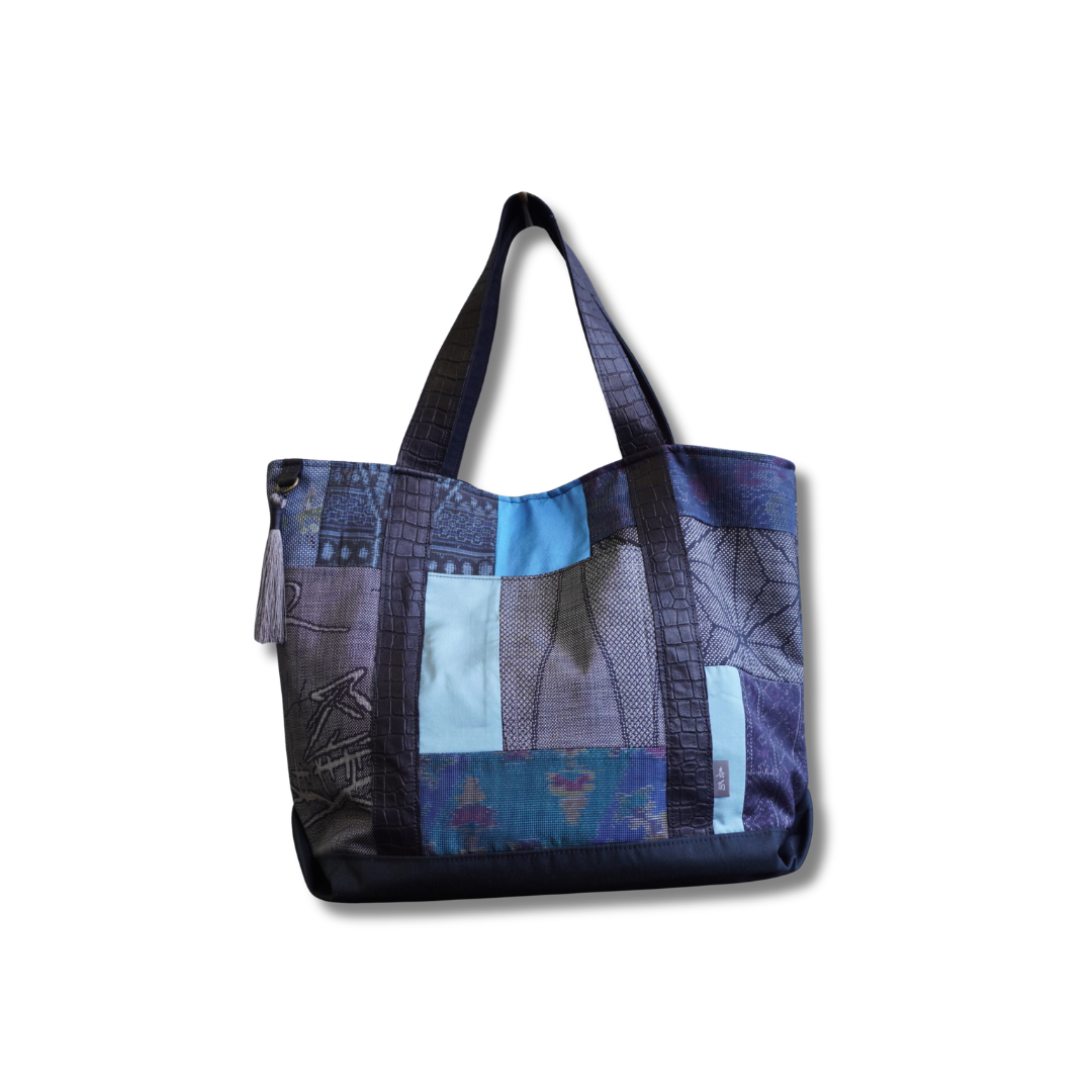 パッチワーク仕様のトートバッグ K204