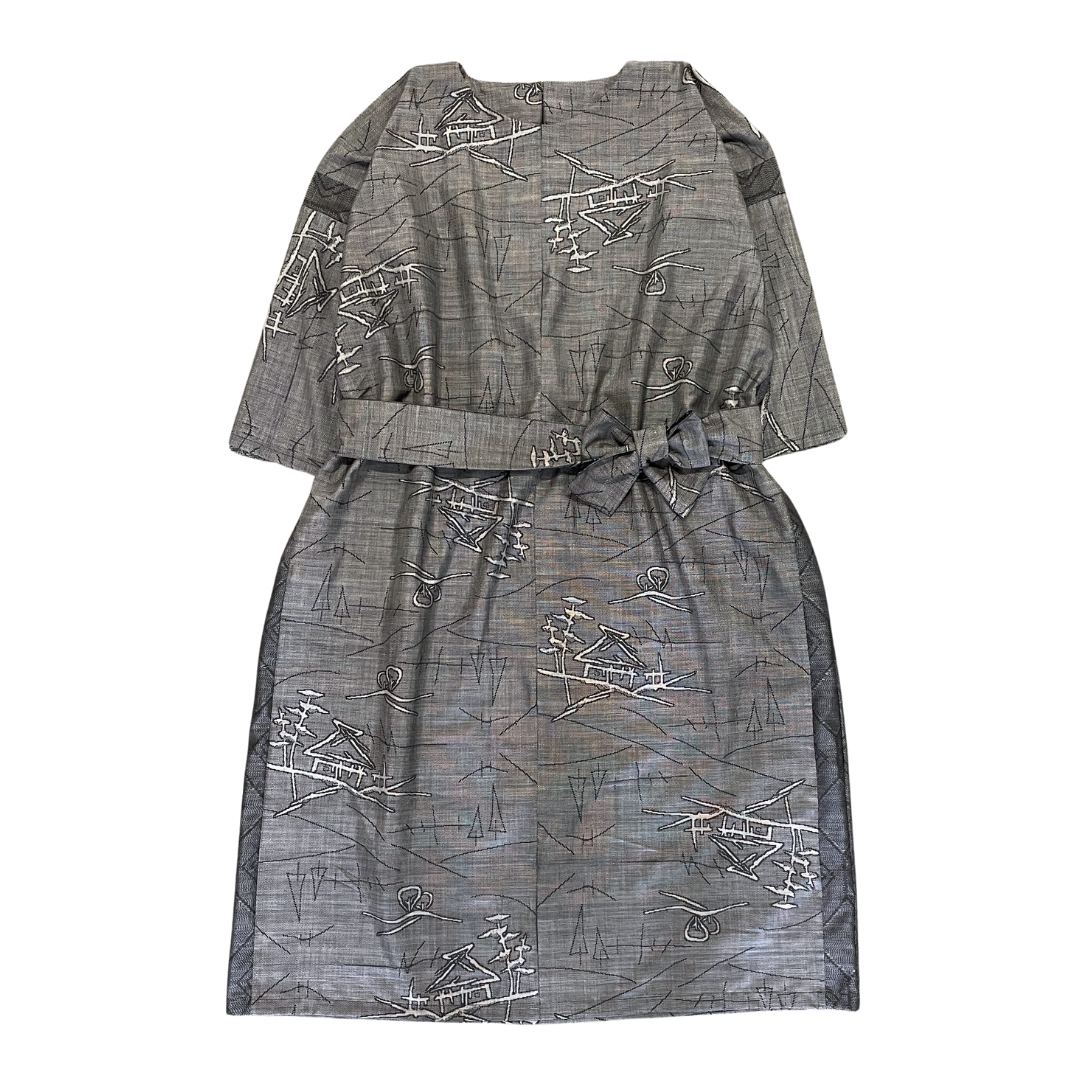 大島紬を使用したワンピース K173