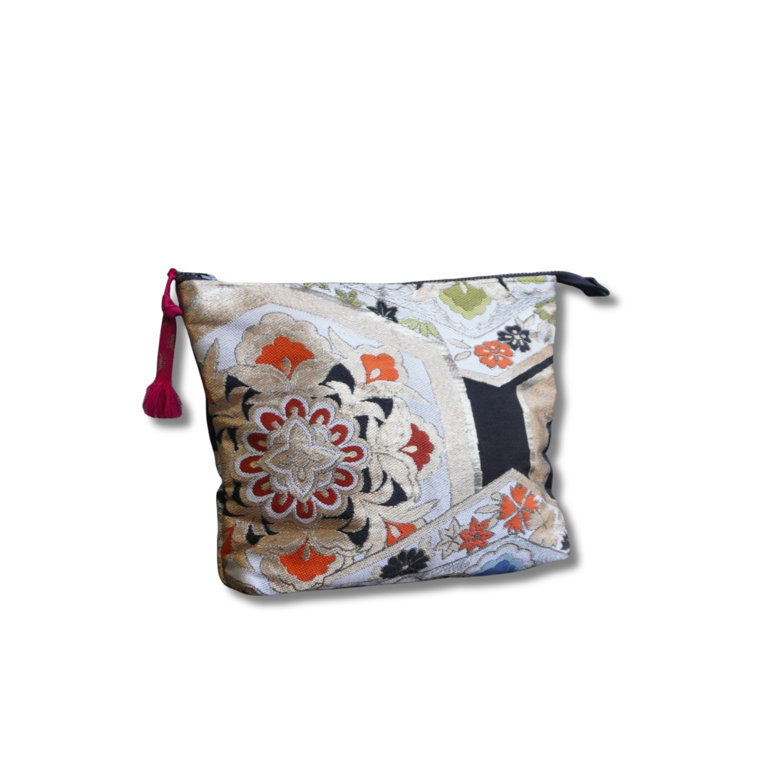 着物帯を使用したポーチ　R254