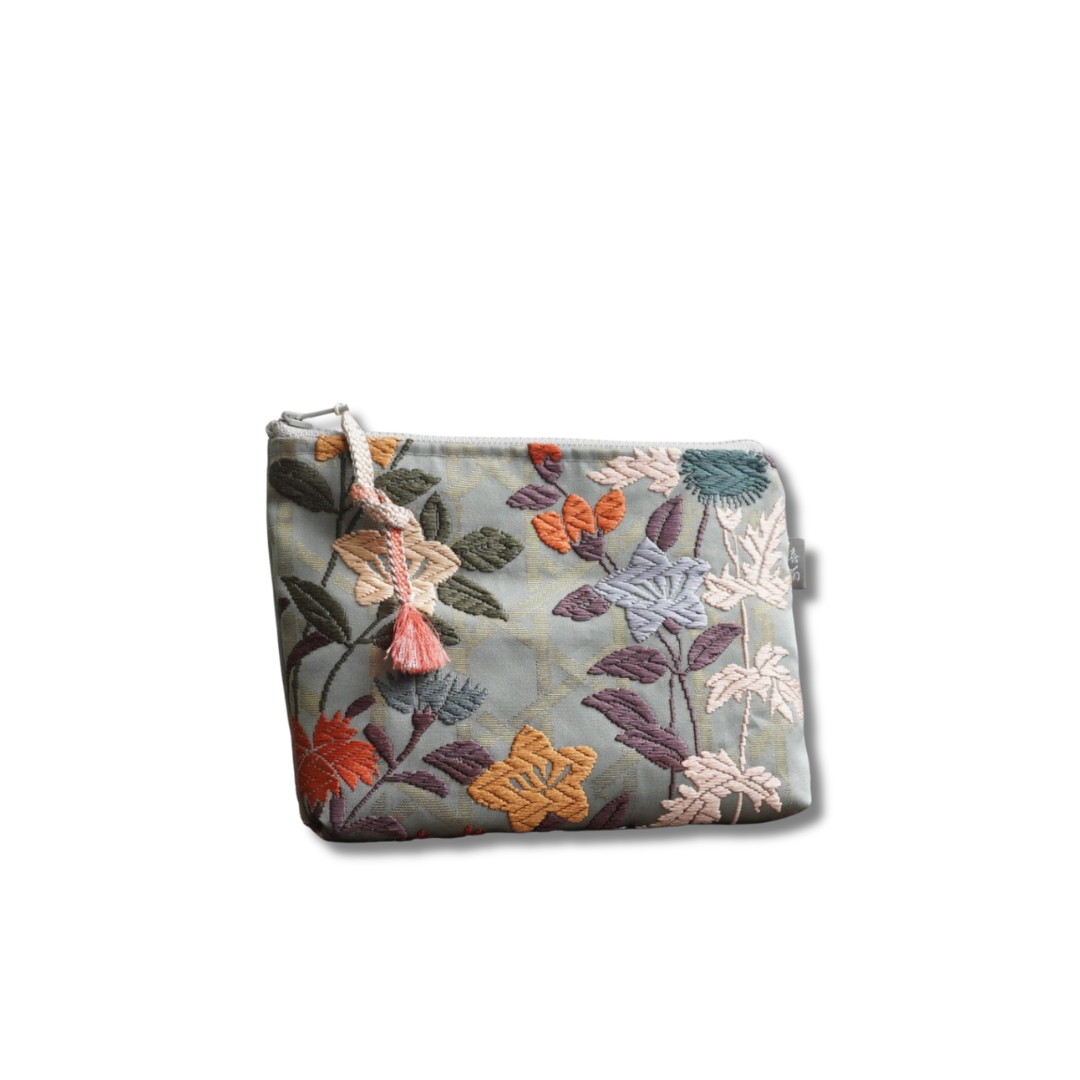 着物帯を使用したポーチ　K243