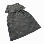 大島紬を使用した灰色のワンピース K192