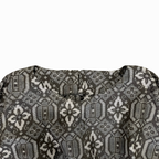 大島紬を使用した灰色のワンピース K190