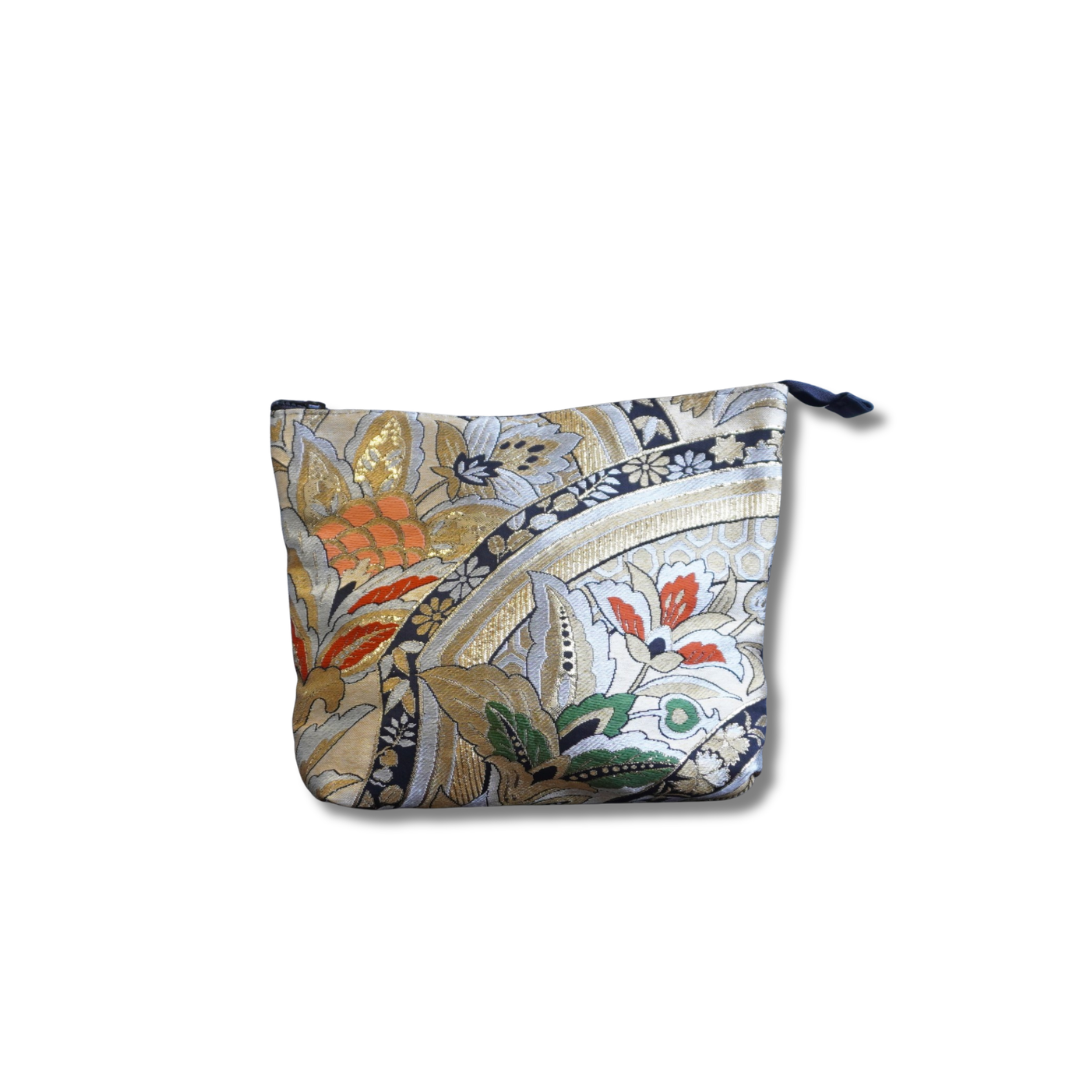 着物帯を使用したポーチ　K227