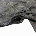 大島紬を使用した灰色のワンピース K192