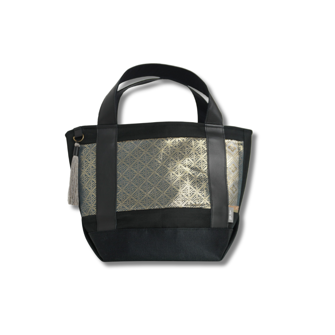 着物帯を使用したミニトートバッグ　K217