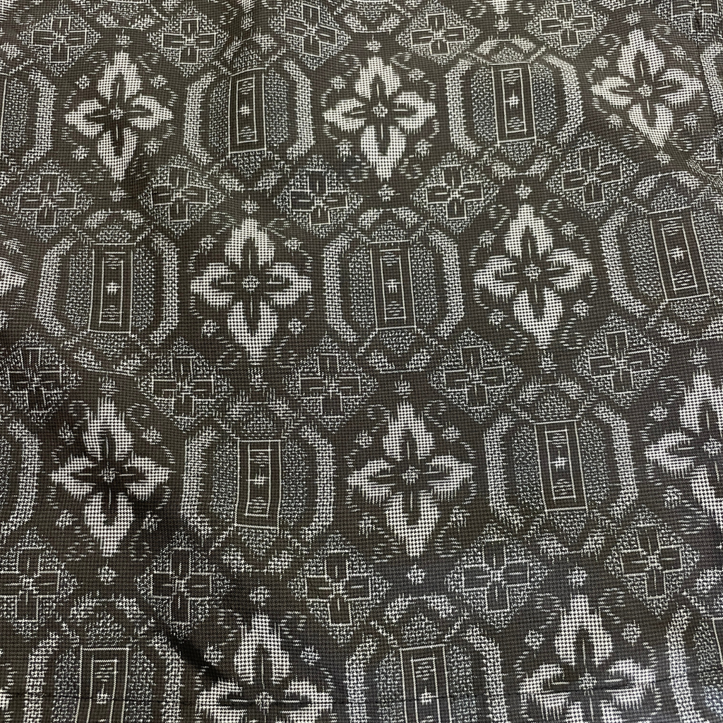 大島紬を使用した灰色のワンピース K190