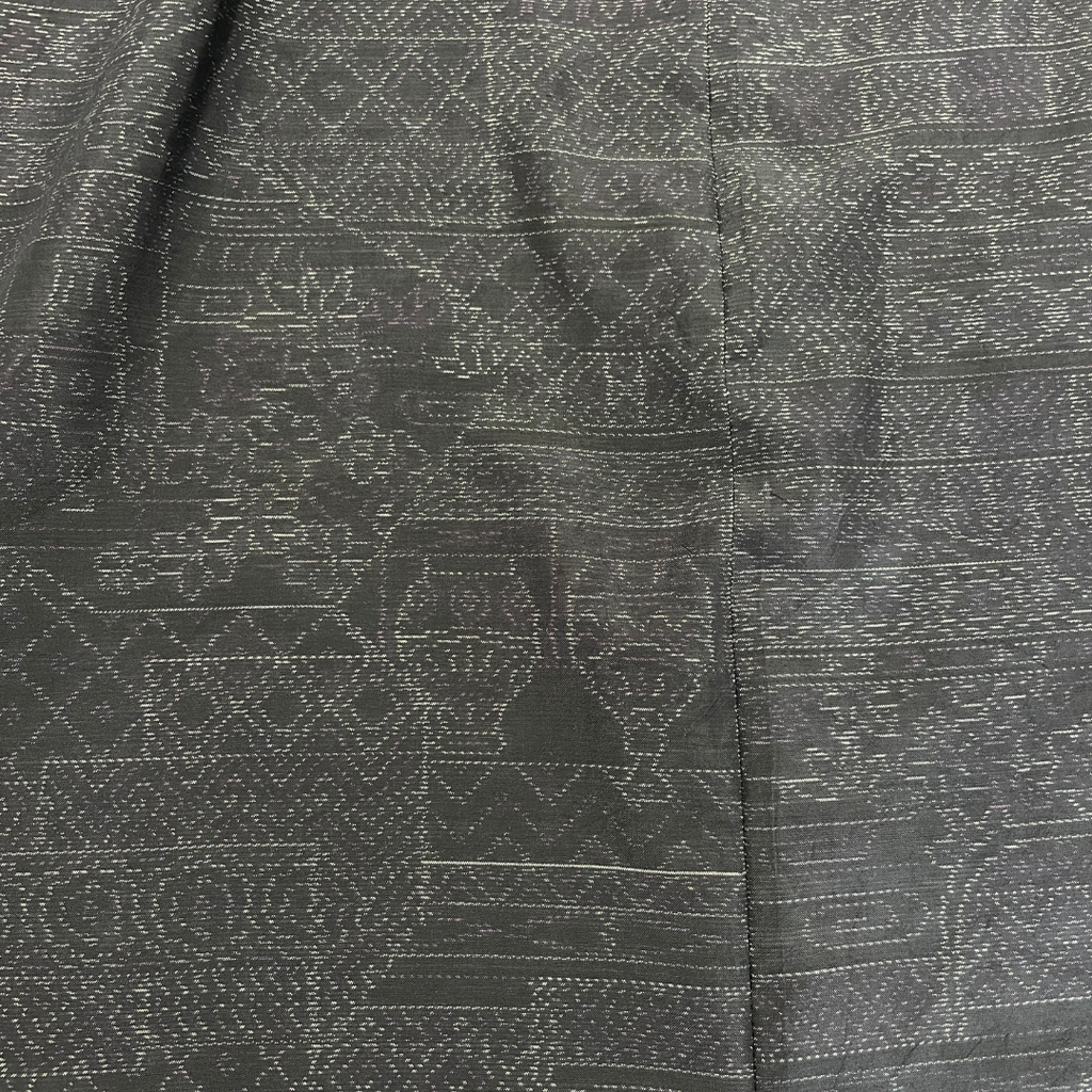 大島紬を使用した群青色のワンピース K188