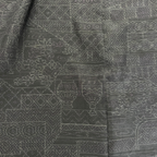 大島紬を使用した群青色のワンピース K188