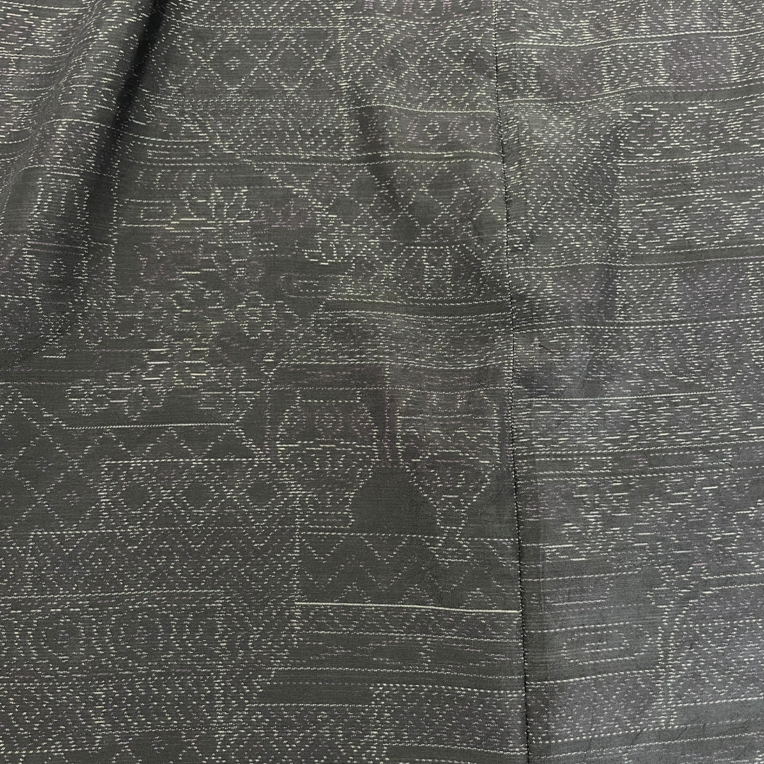 大島紬を使用した群青色のワンピース K188