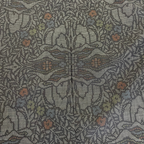 大島紬を使用した灰色のワンピース K192