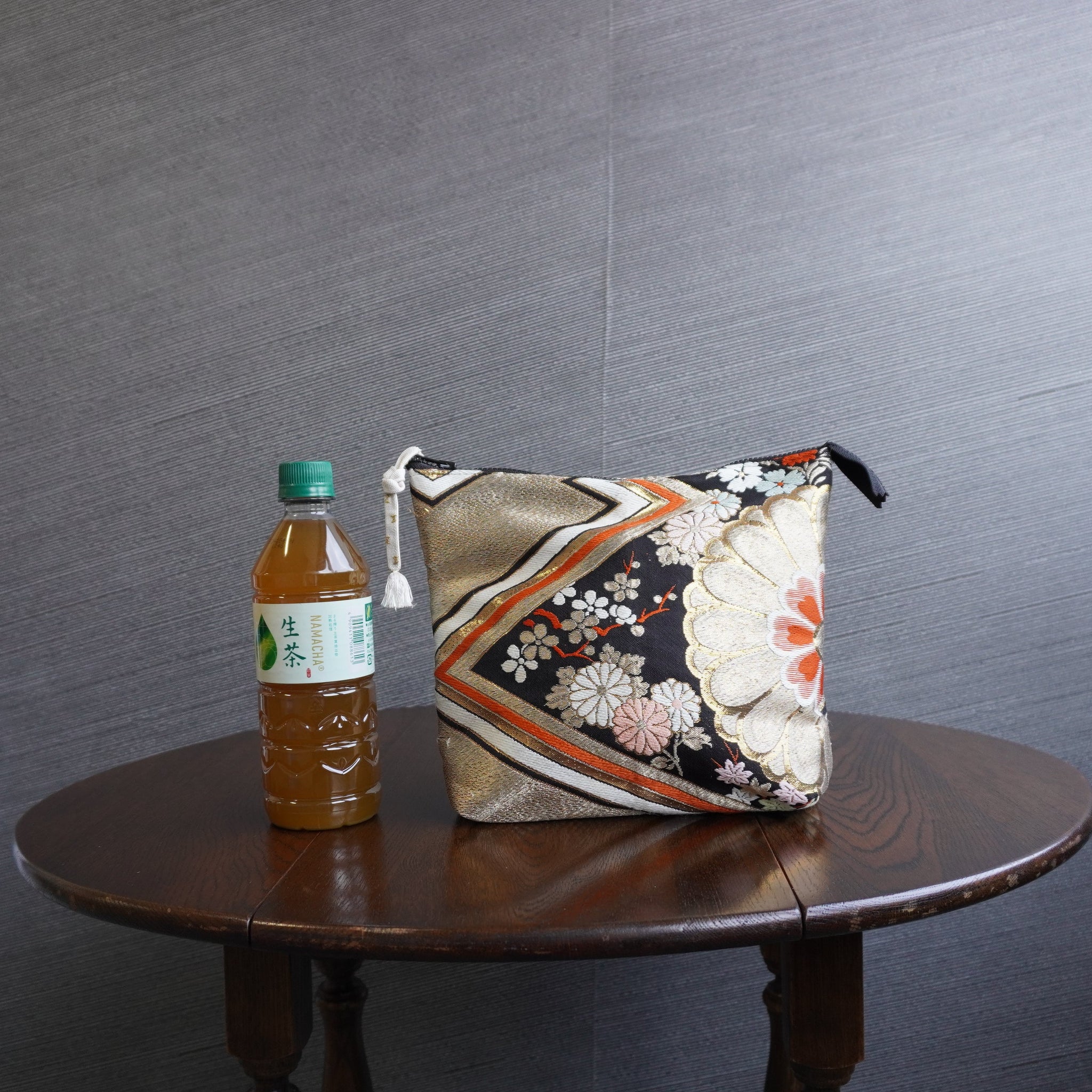 着物帯を使用したポーチ　K156