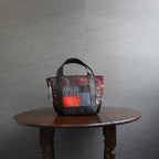 パッチワーク仕様のミニトートバッグ K159