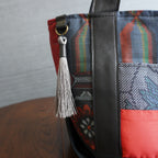 パッチワーク仕様のミニトートバッグ K159