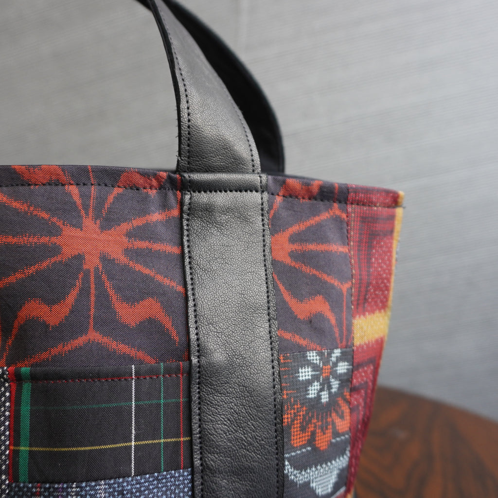 パッチワーク仕様のミニトートバッグ K159