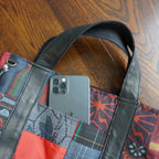 パッチワーク仕様のミニトートバッグ K159