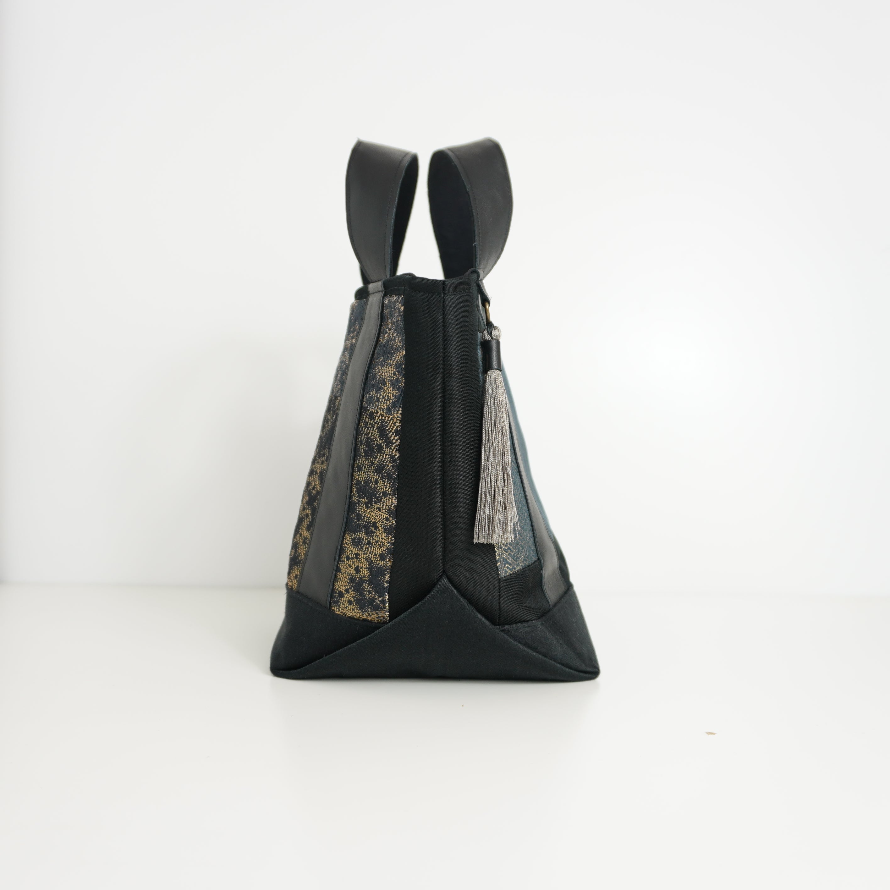 着物帯を使用したミニトートバッグ　K217