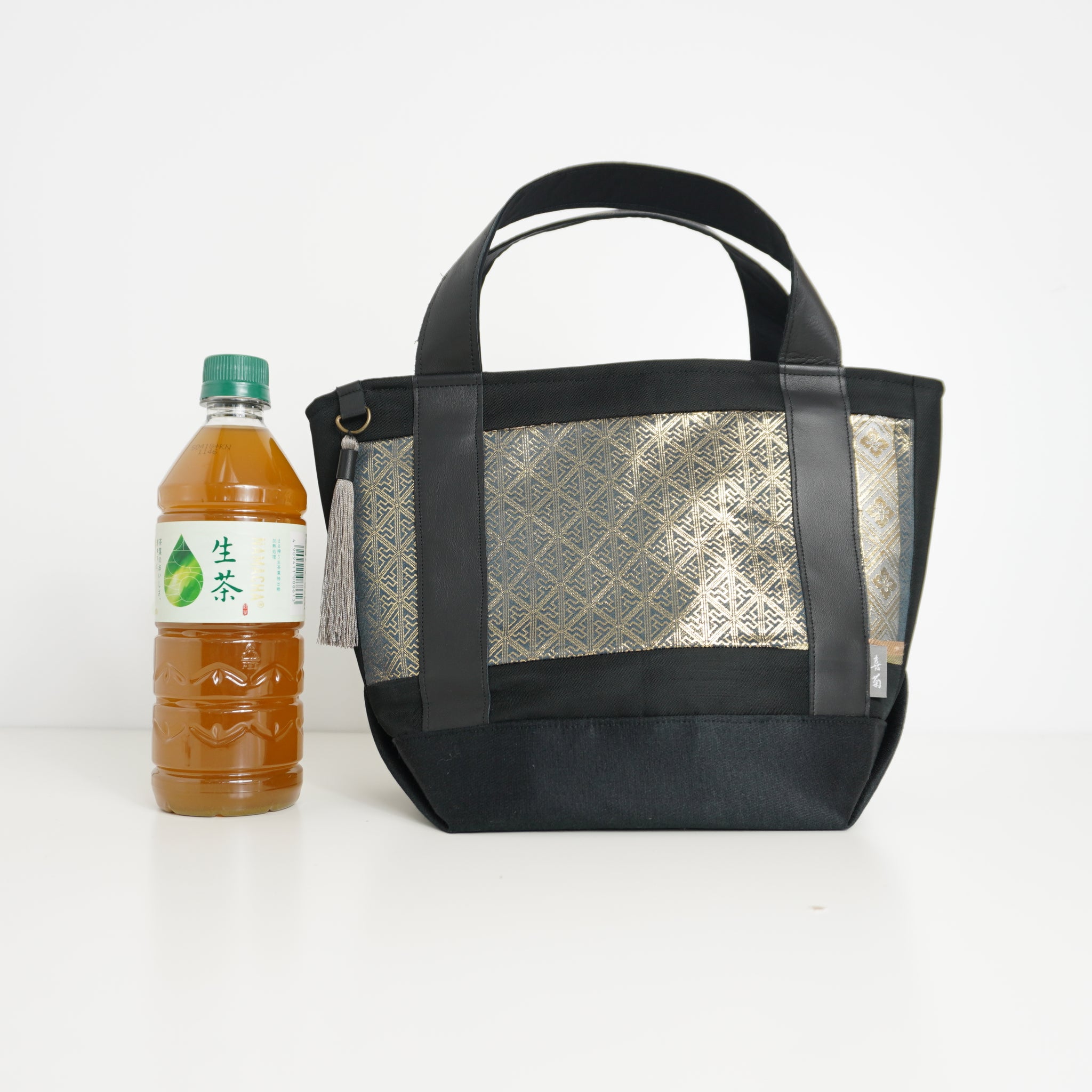 着物帯を使用したミニトートバッグ　K217