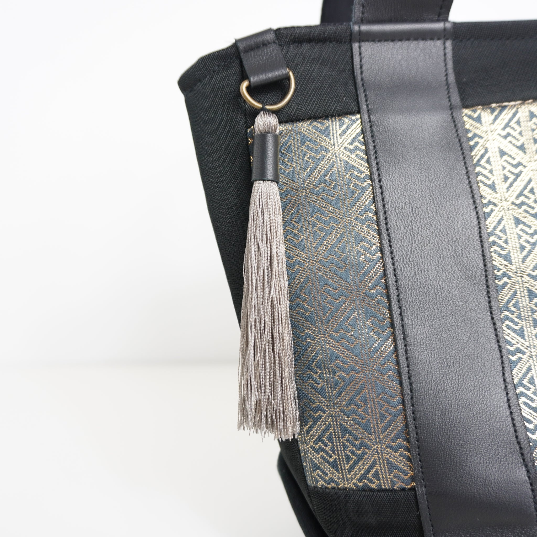 着物帯を使用したミニトートバッグ　K217