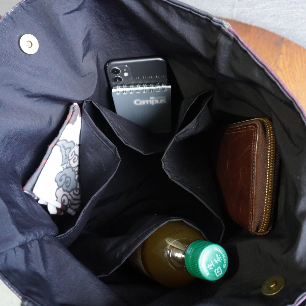 パッチワーク仕様のトートバッグ K177