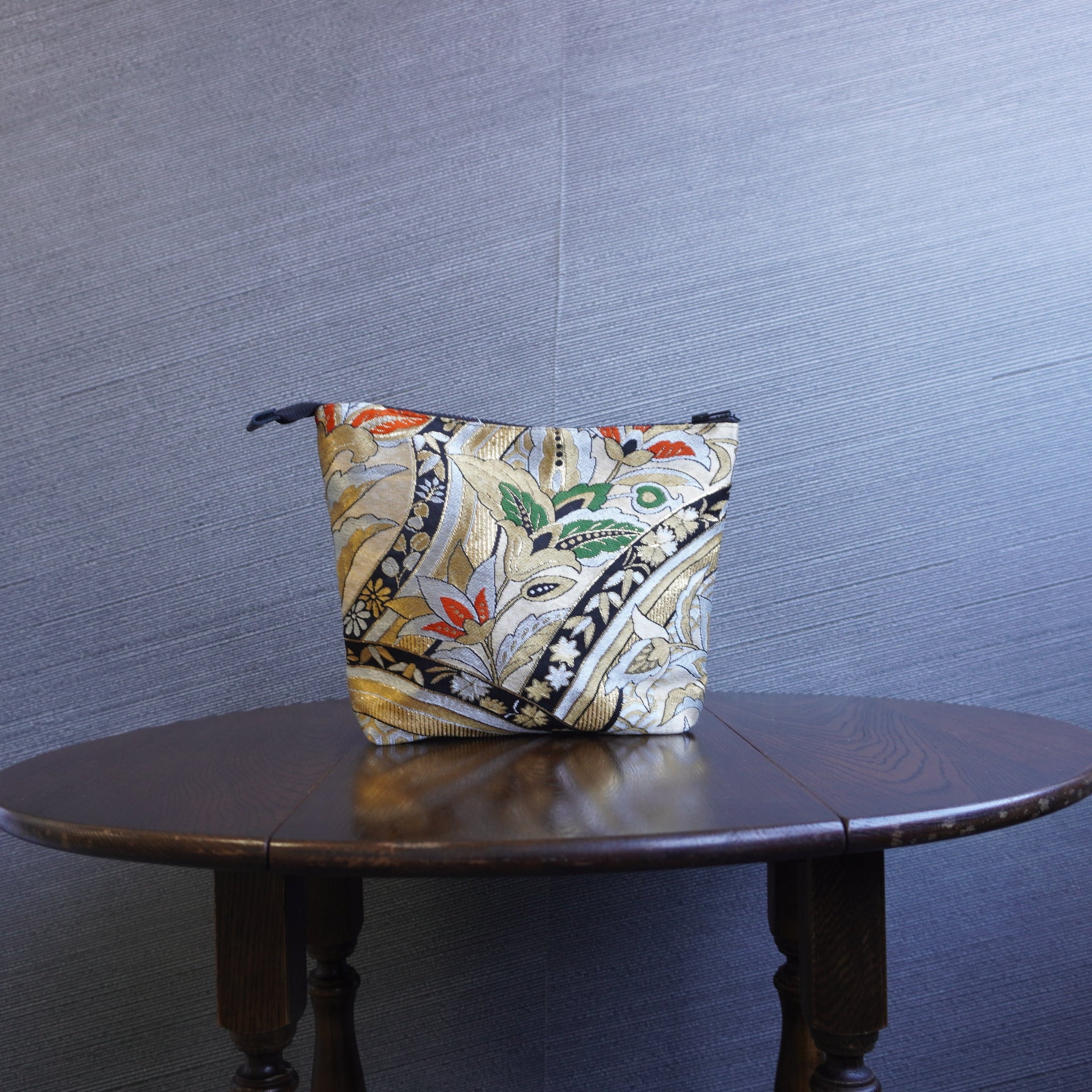 着物帯を使用したポーチ　K227