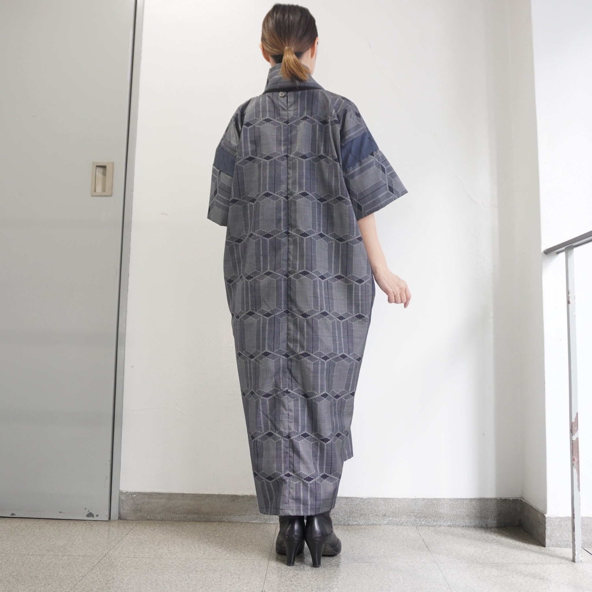 大島紬を使用したワンピース K225