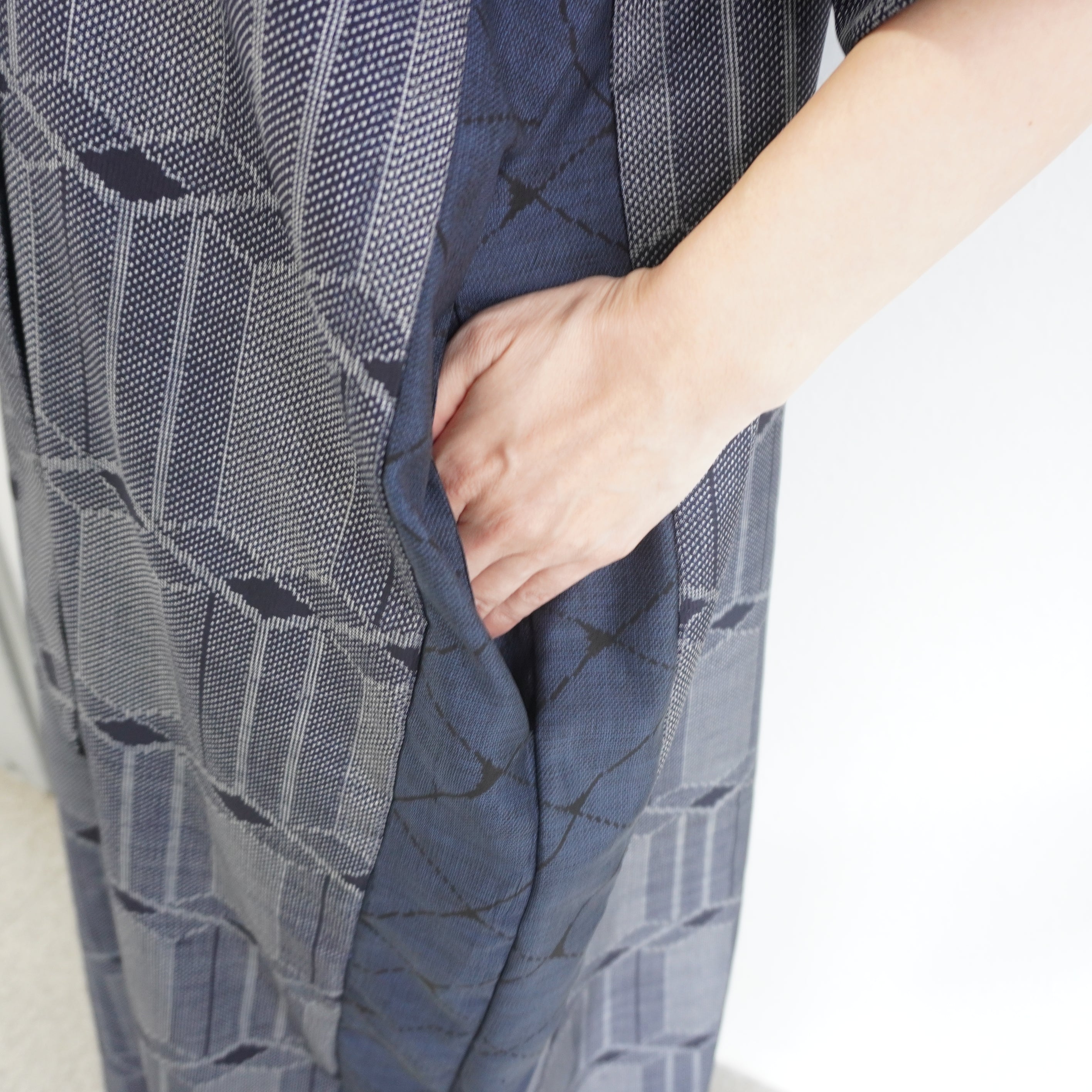 大島紬を使用したワンピース K225