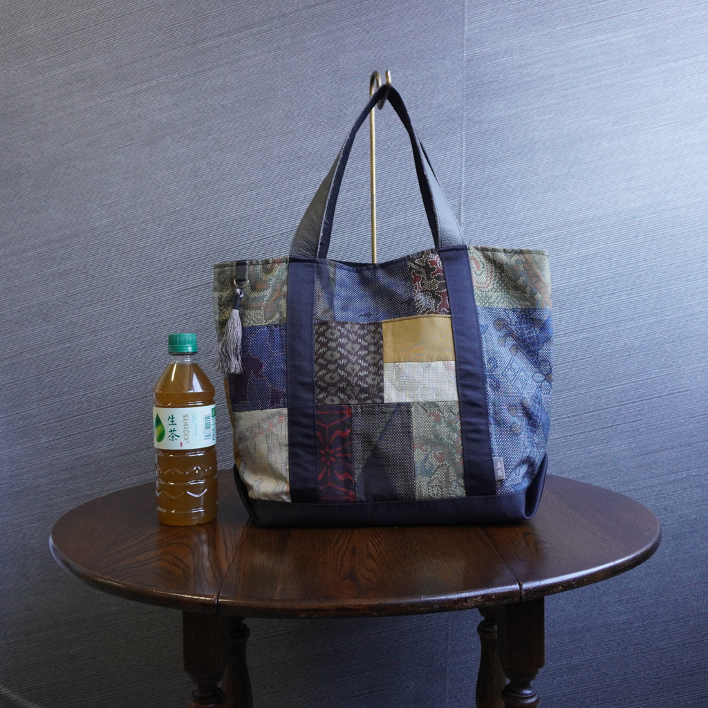 パッチワーク仕様のトートバッグ K179