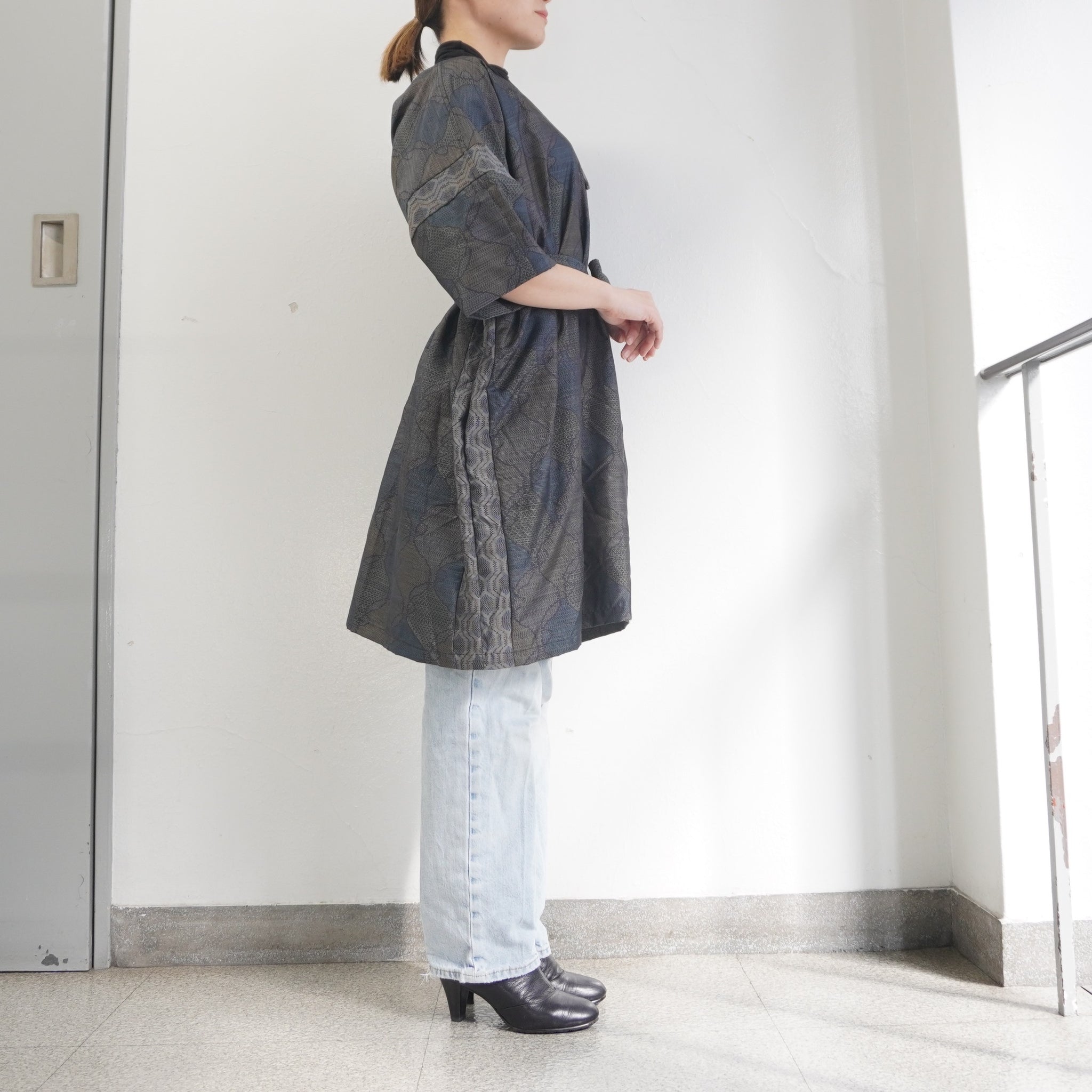 大島紬を使用したワンピース K221