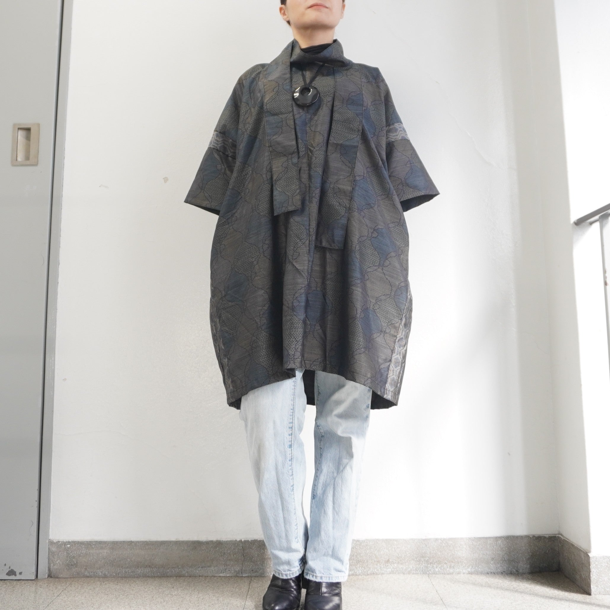 大島紬を使用したワンピース K221