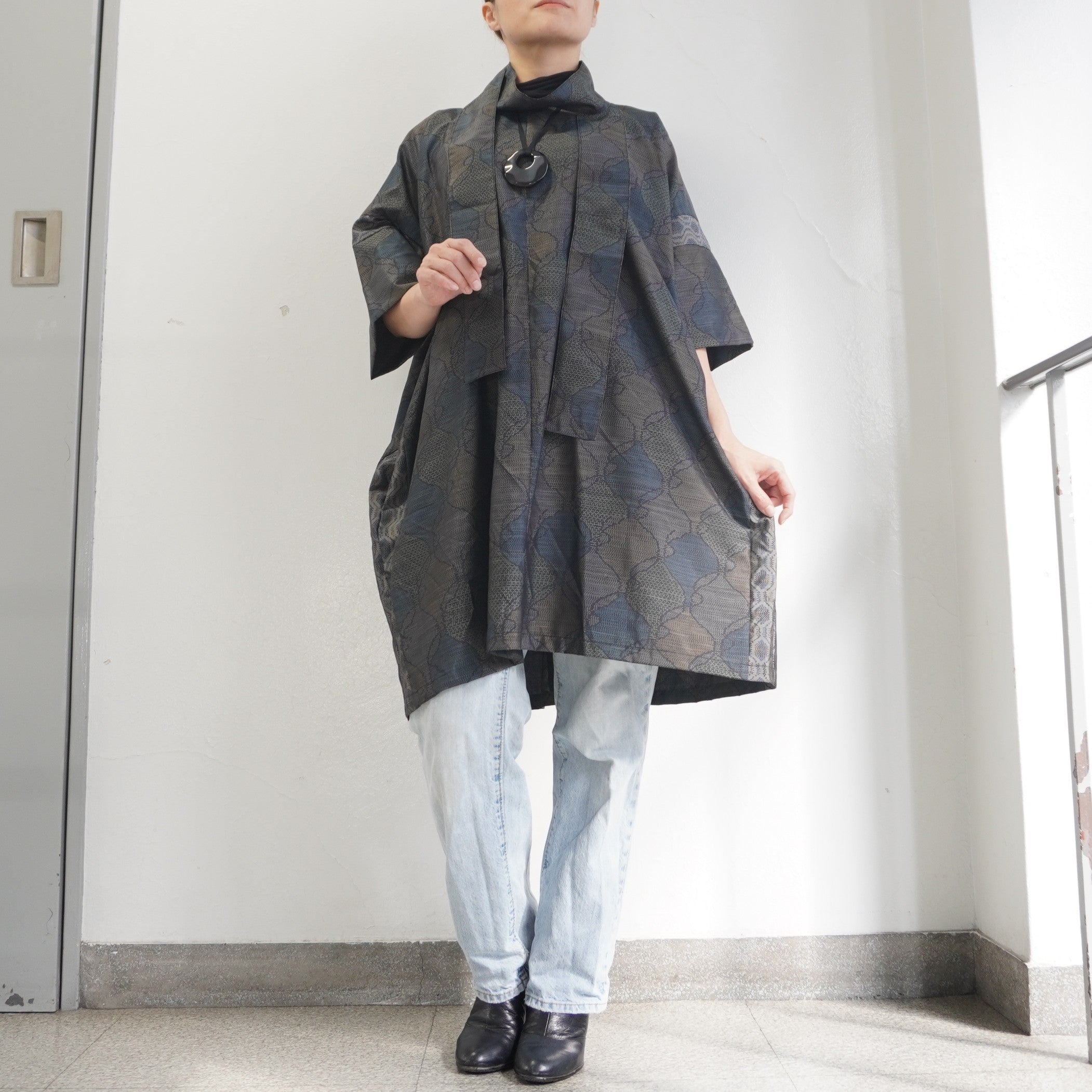 大島紬を使用したワンピース K221