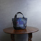 上質な着物リメイク　アップサイクルバッグ　レザーバッグ　K180