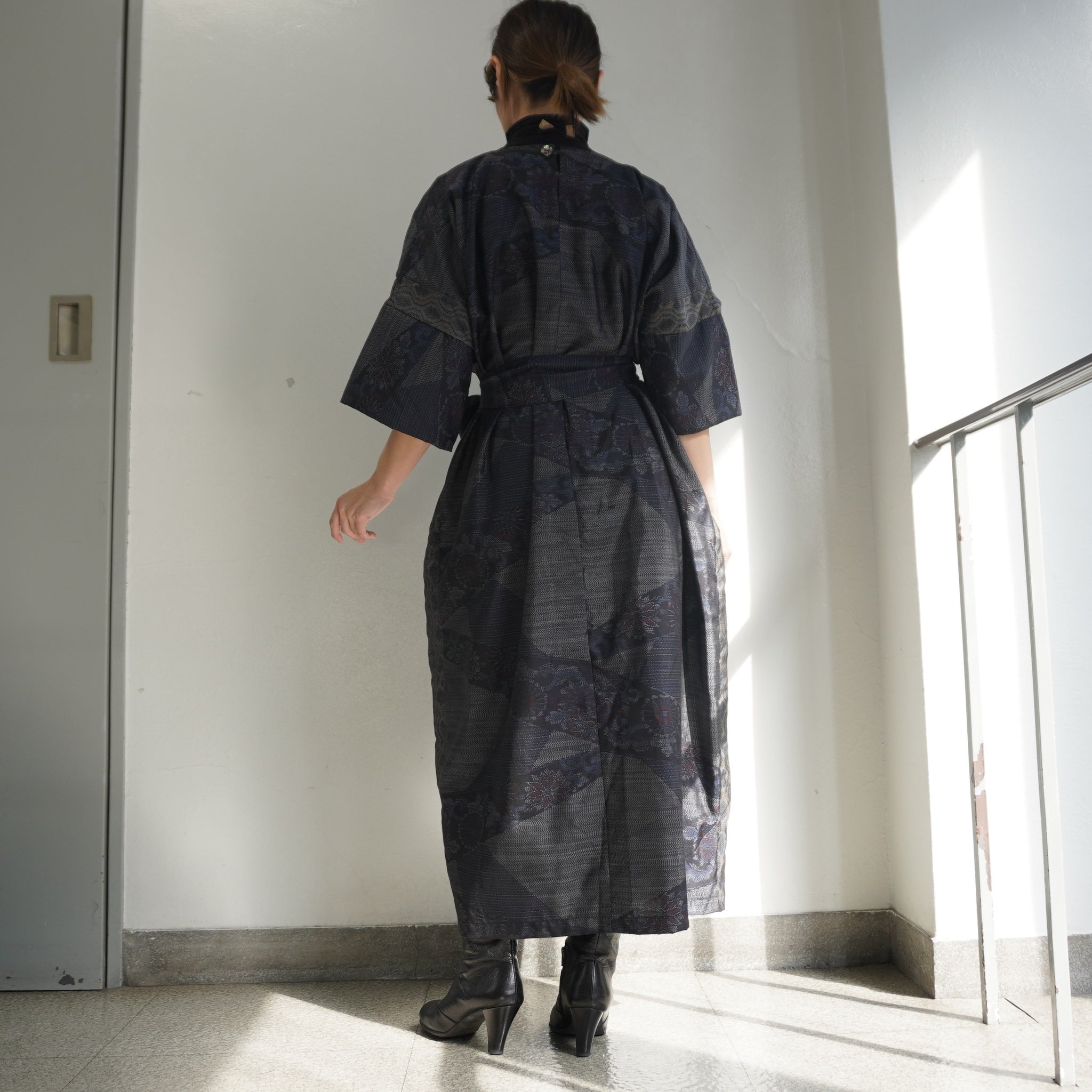 大島紬を使用したワンピース K220