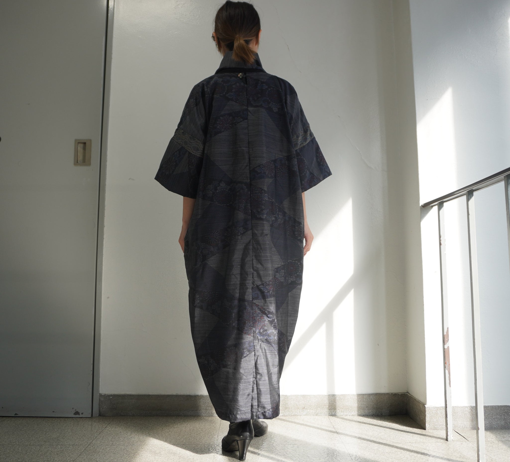 大島紬を使用したワンピース K220