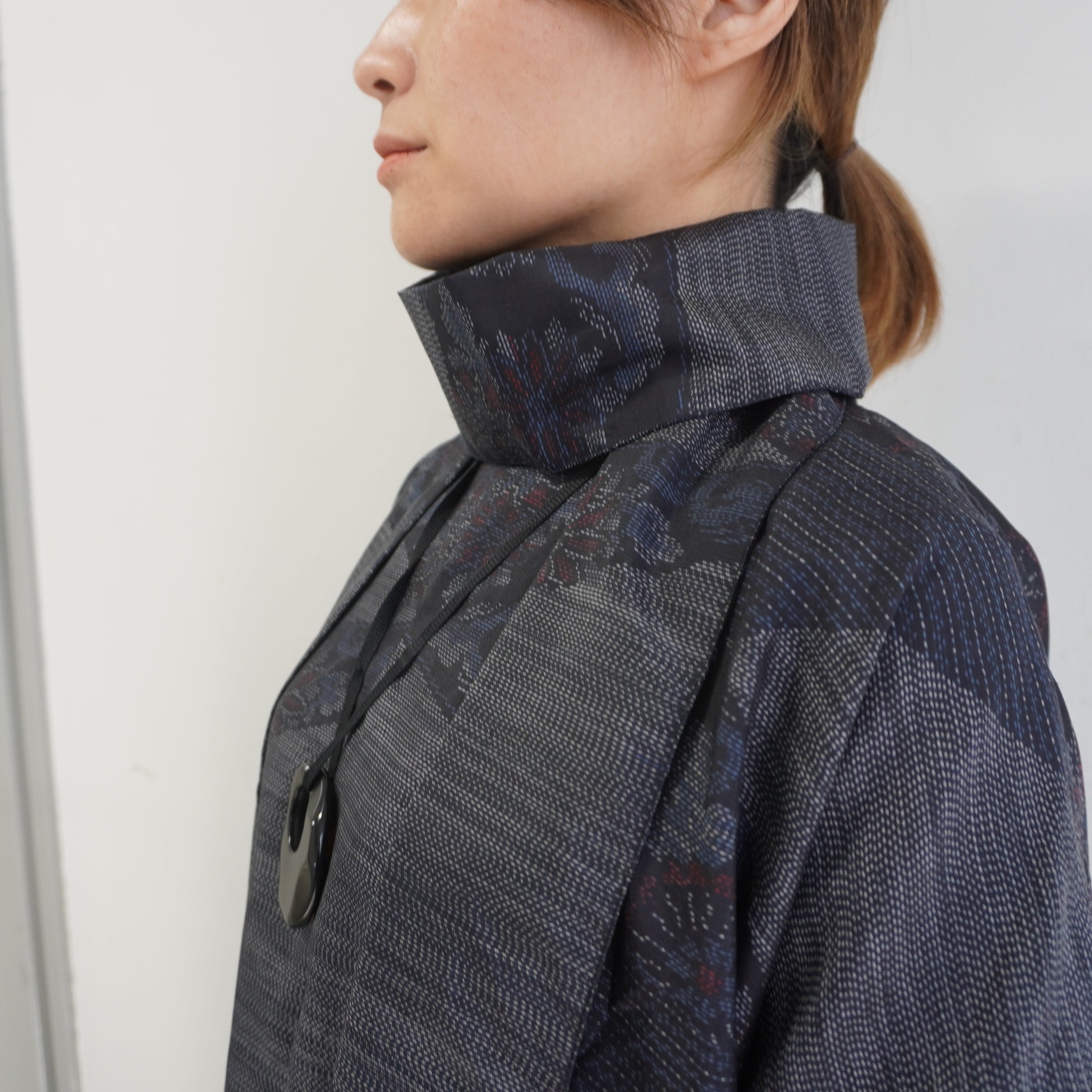 大島紬を使用したワンピース K220