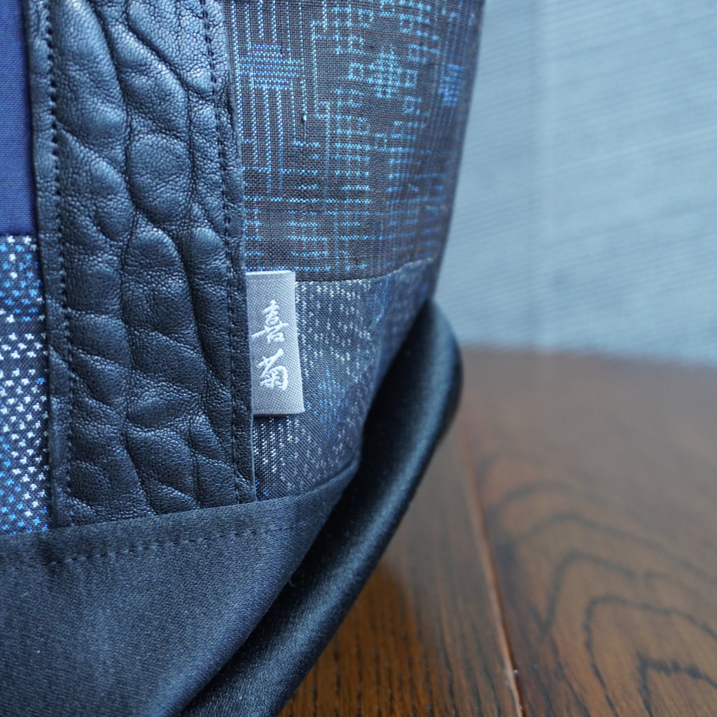 上質な着物リメイク　アップサイクルバッグ　レザーバッグ　K180