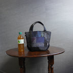 上質な着物リメイク　アップサイクルバッグ　レザーバッグ　K180