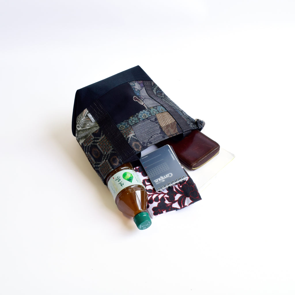 パッチワーク仕様のミニトートバッグK205