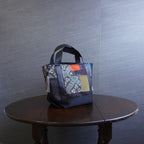 パッチワーク仕様のミニトートバッグ K154