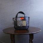 パッチワーク仕様のミニトートバッグ K154