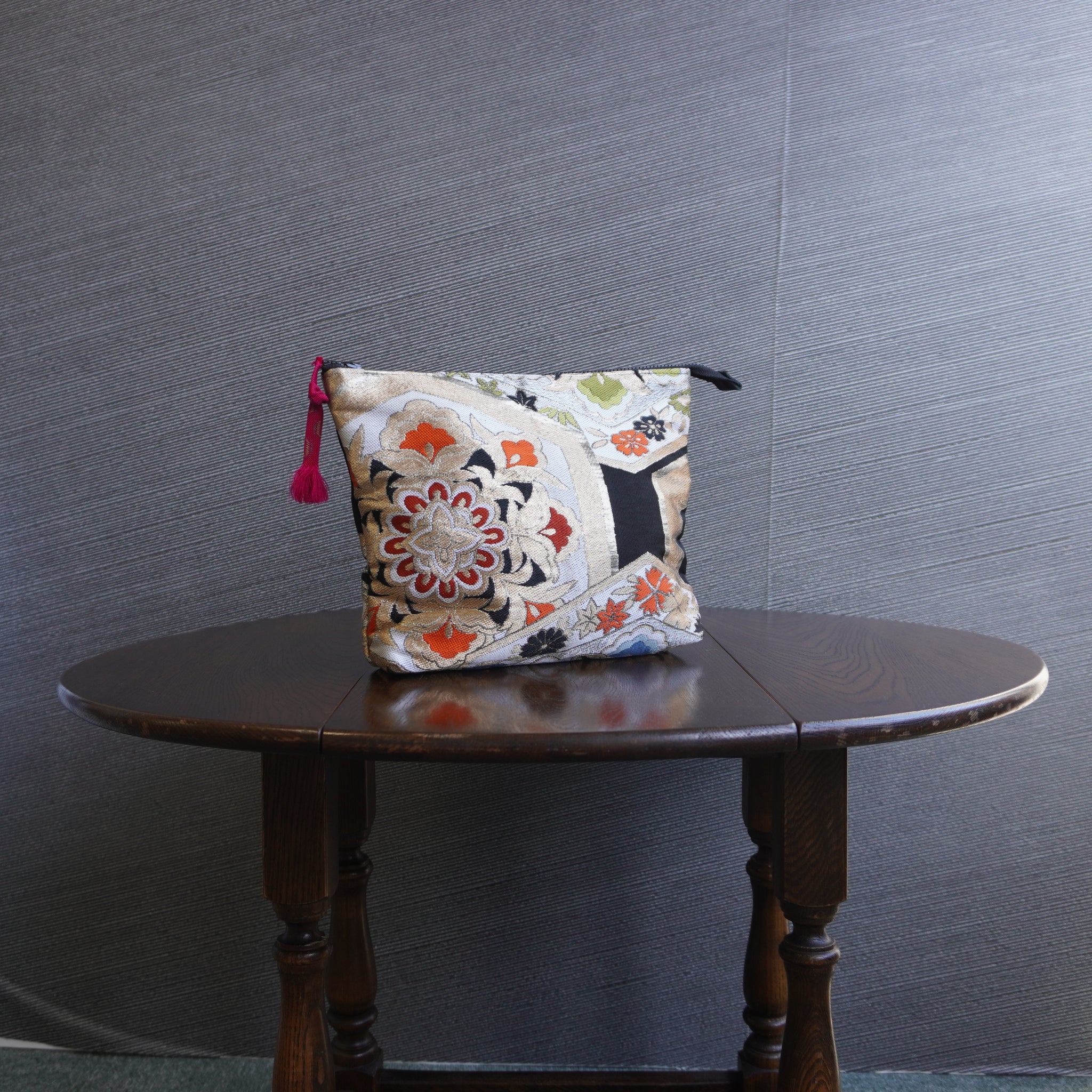 着物帯を使用したポーチ　R254