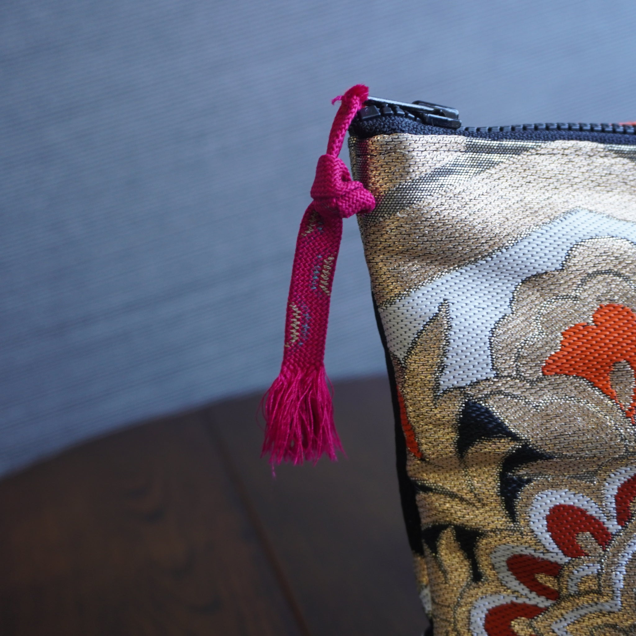 着物帯を使用したポーチ　R254