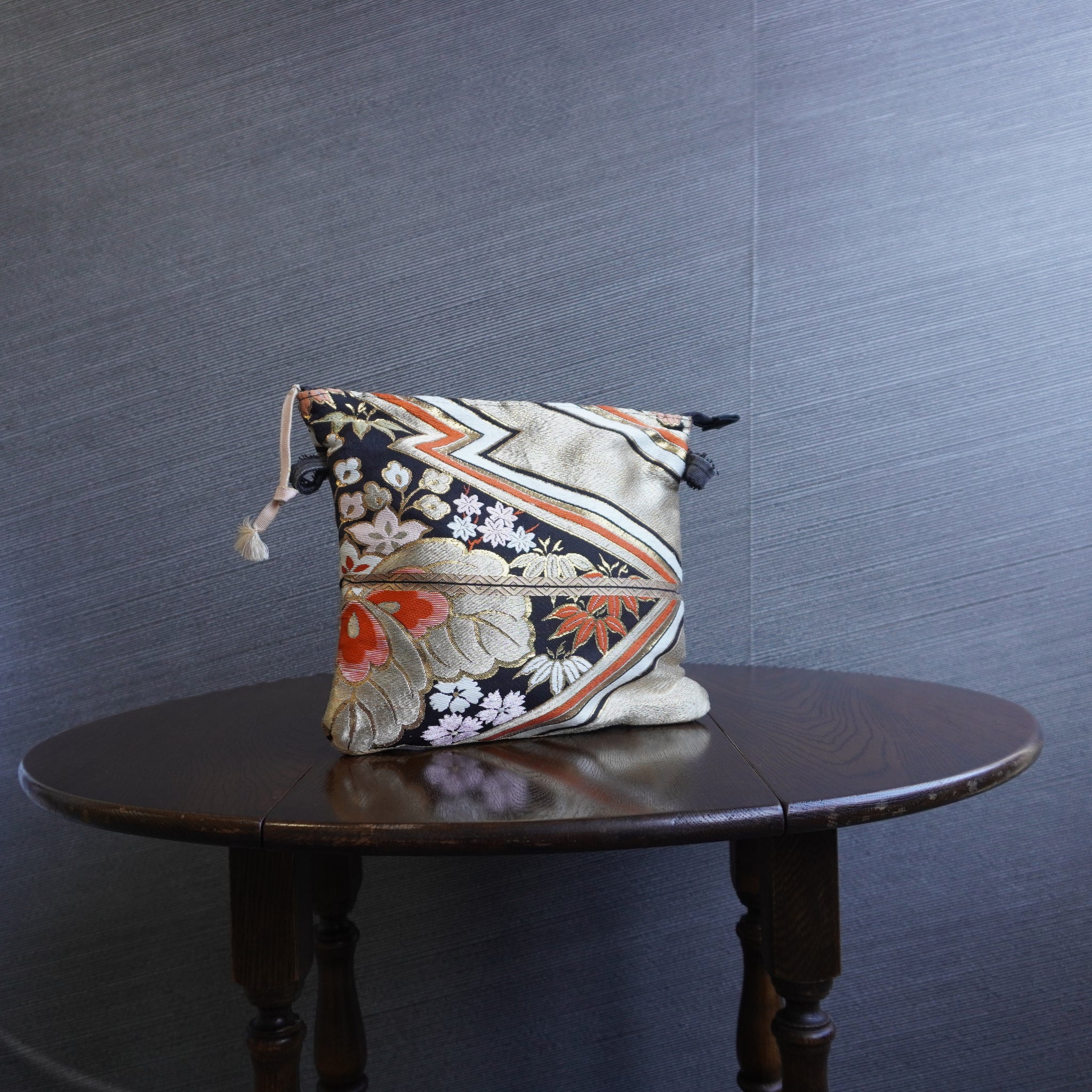 着物帯を使用したショルダーポーチ　K059