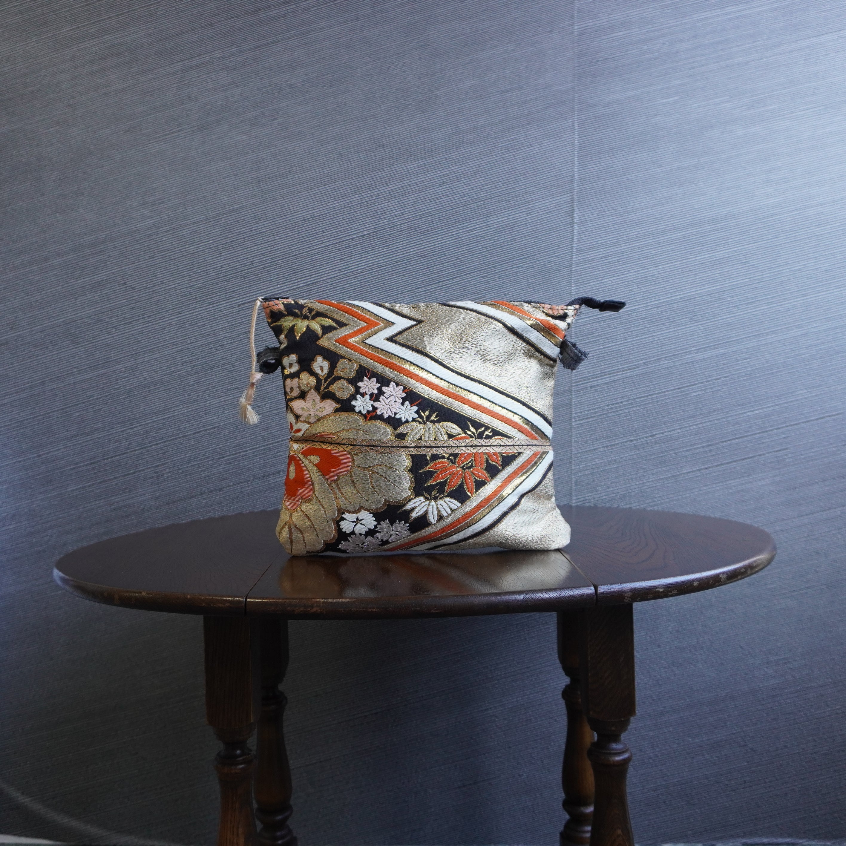 着物帯を使用したショルダーポーチ　K059