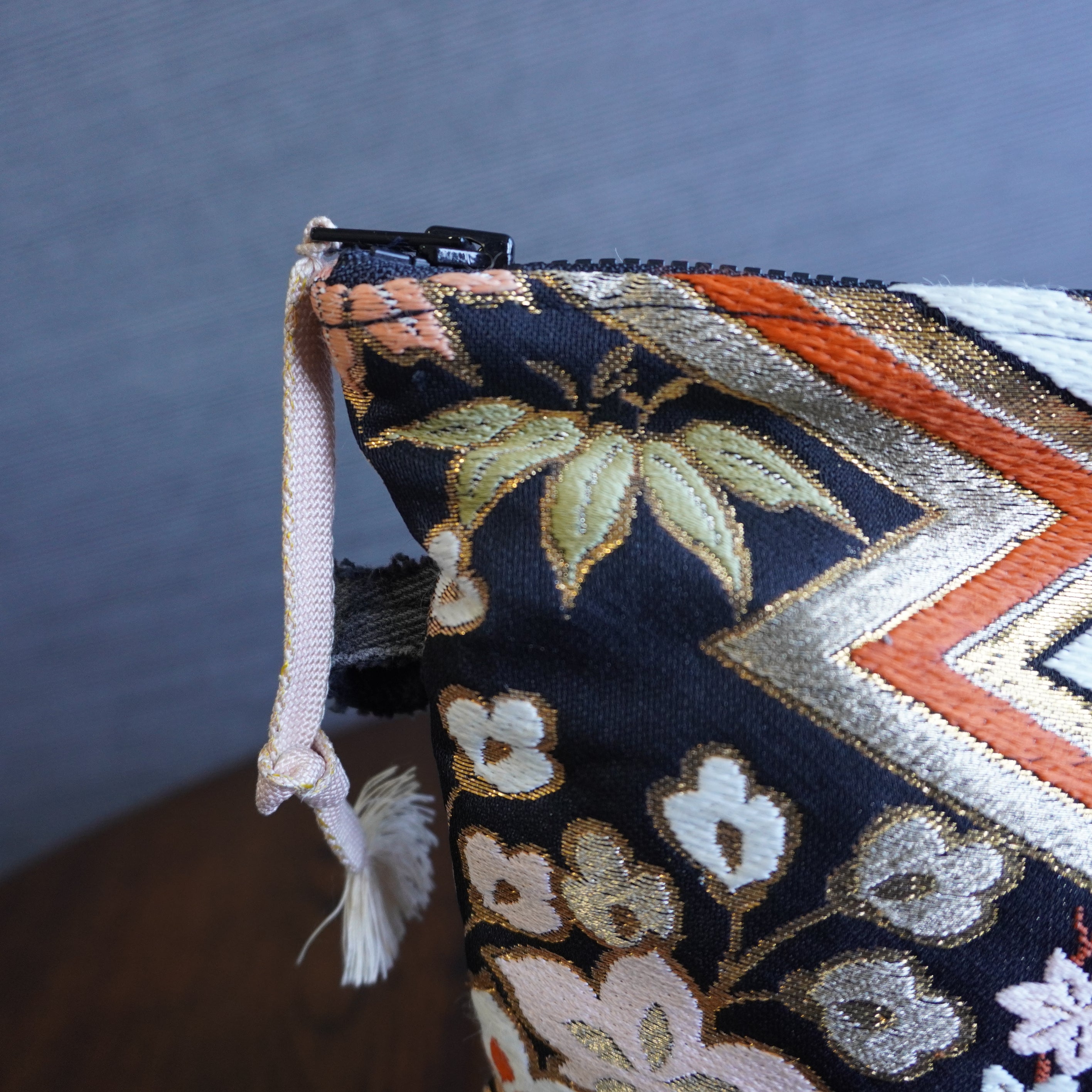 着物帯を使用したショルダーポーチ　K059