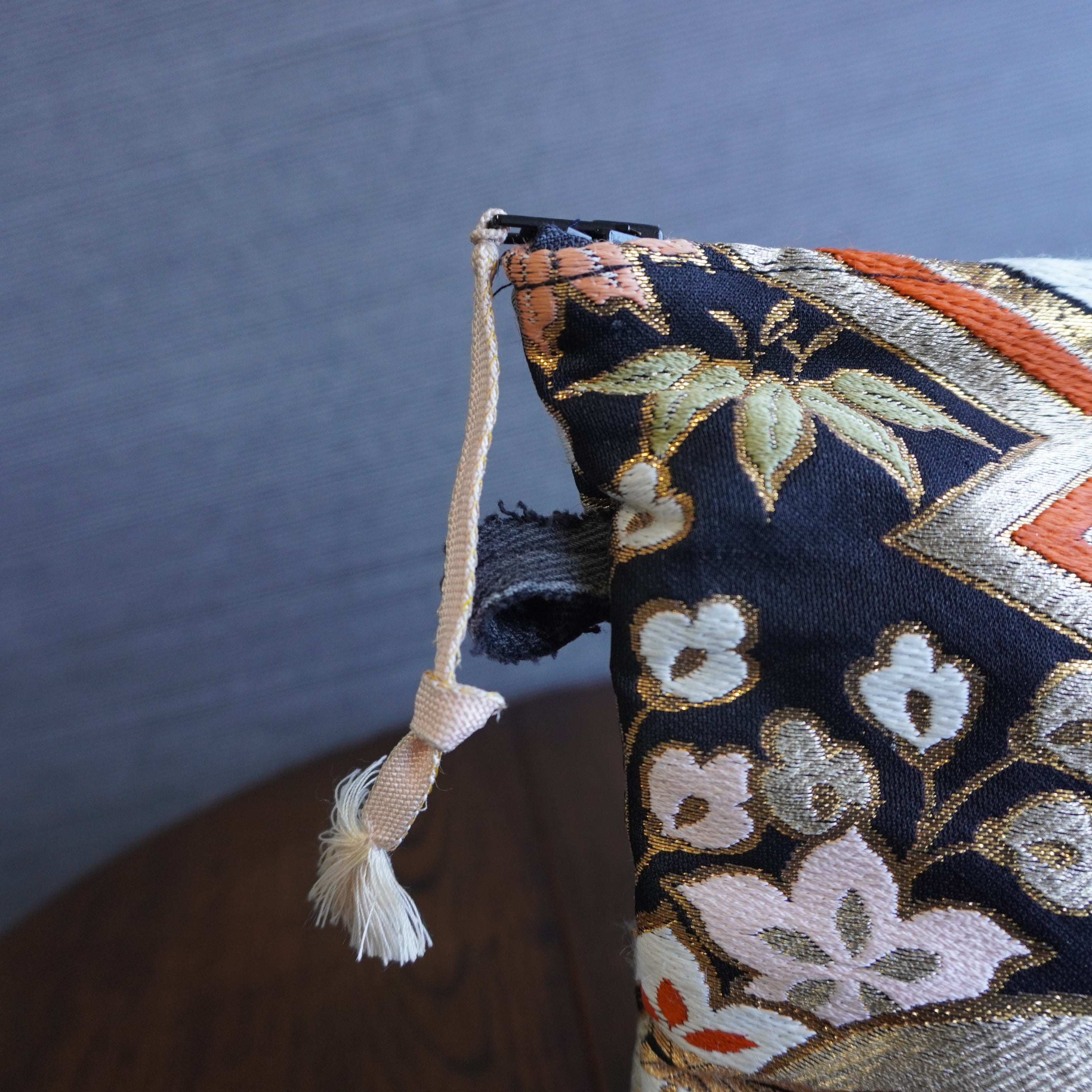 着物帯を使用したショルダーポーチ　K059