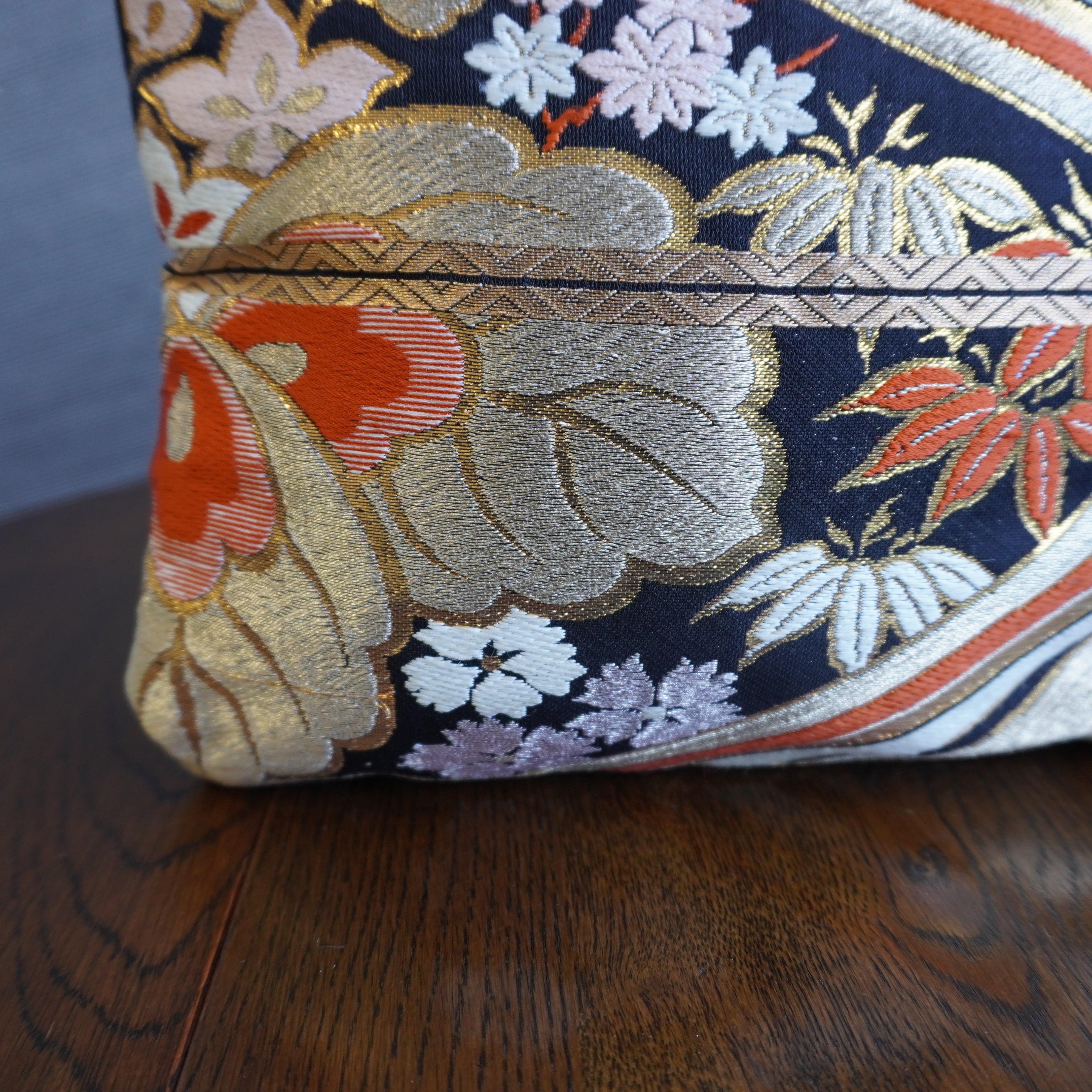 着物帯を使用したショルダーポーチ　K059