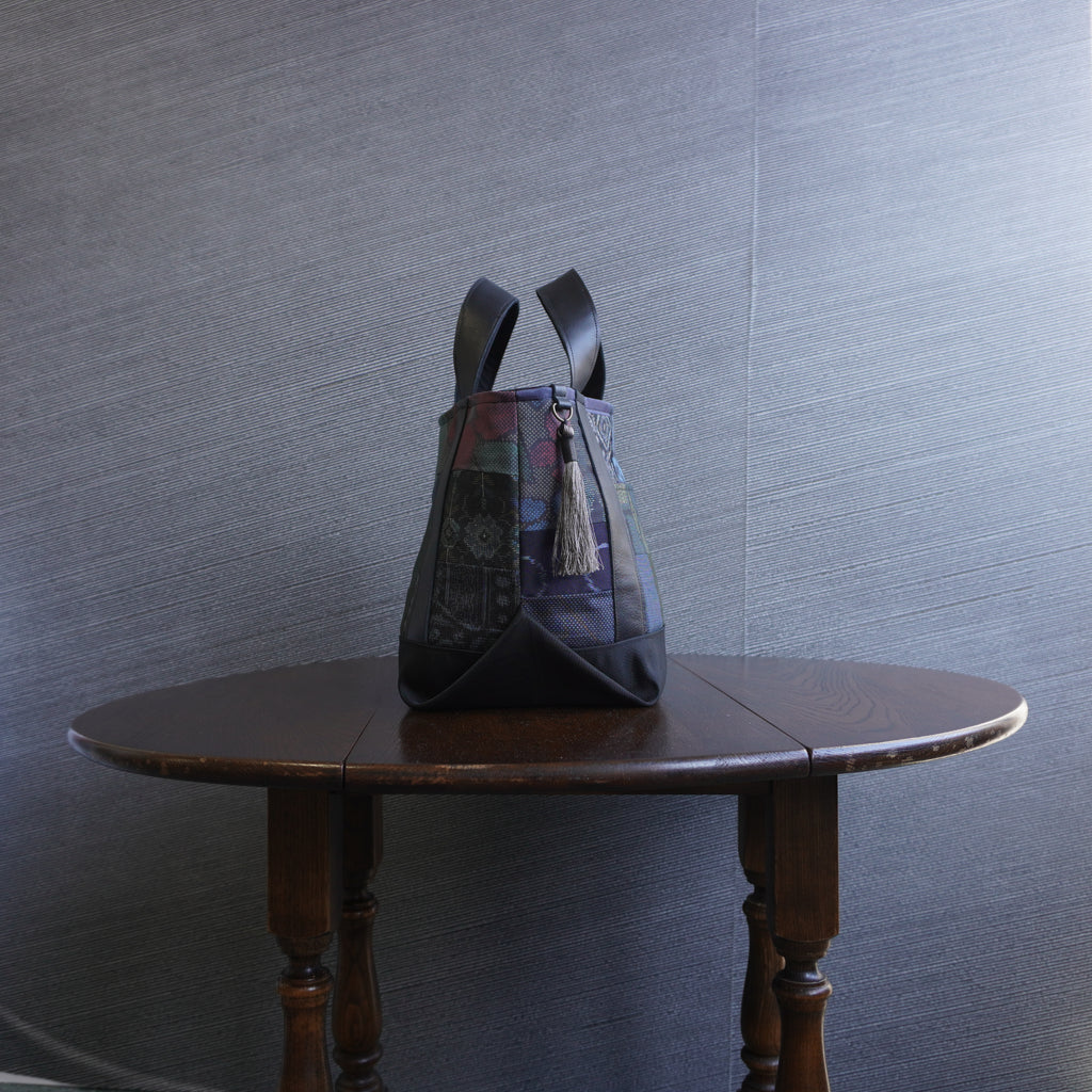 パッチワーク仕様のミニトートバッグ K185