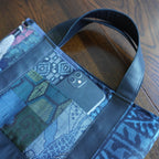 パッチワーク仕様のミニトートバッグ K185