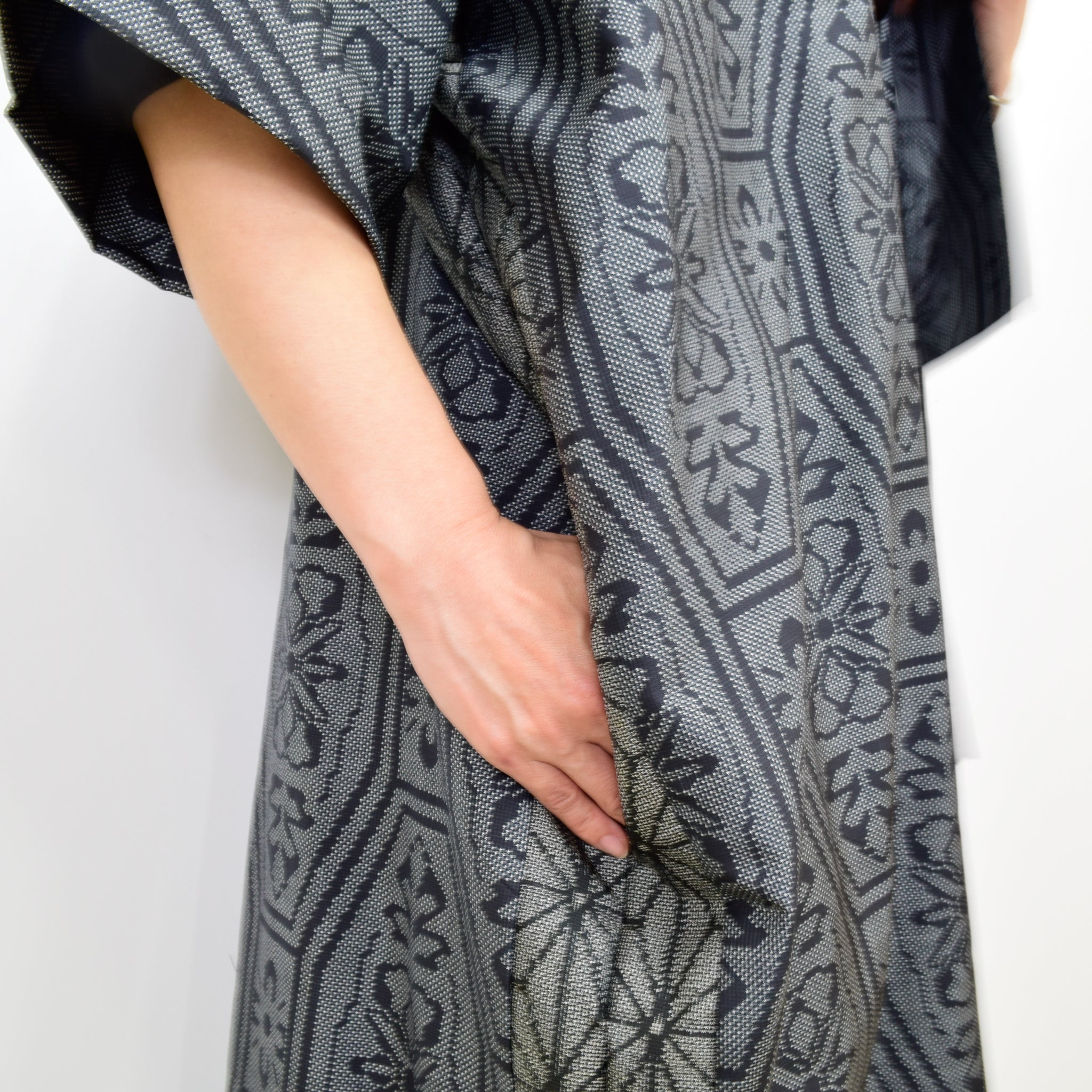 Black Dress Made with Oshima Tsumugi K200